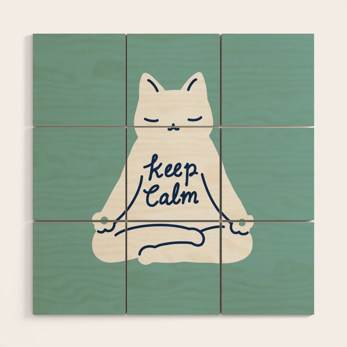 Keep Calm Cat Wood Wall Art Gallery Image 1