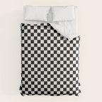 Classic Black and White Race Check Checkered Geometric Win Comforter Gallery Image 6