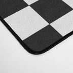 Classic Black and White Race Check Checkered Geometric Win Desk Mat Gallery Image 4