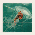 Wherever the current takes me (the jellyfish) Wood Wall Art Gallery Image 1
