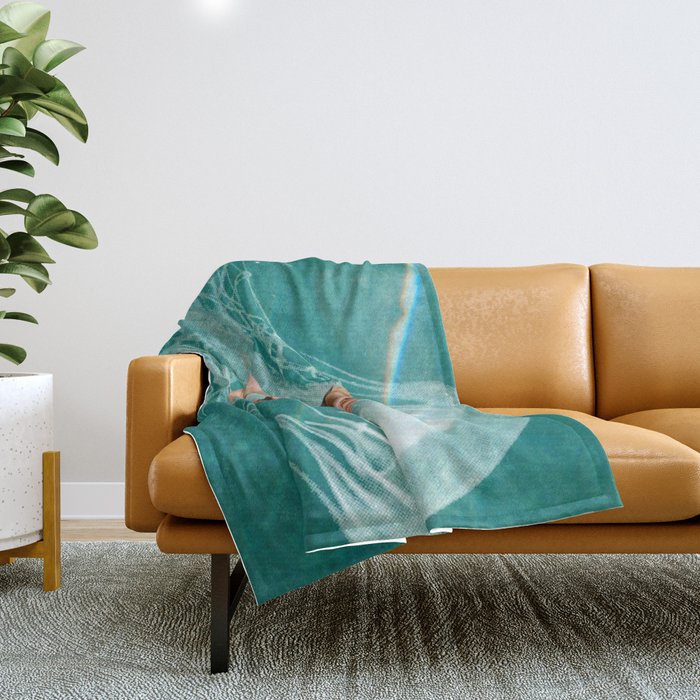 Wherever the current takes me (the jellyfish) Throw Blanket Gallery Image 1