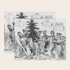 'Cats Decorating The Christmas Tree' Vintage Cat Art by Louis Wain Placemat Gallery Image 1