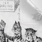 'Cats Decorating The Christmas Tree' Vintage Cat Art by Louis Wain Wall Tapestry Gallery Image 3