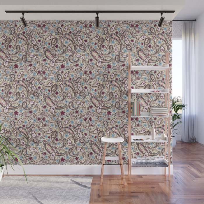 Whimsical Paisley Romance Wall Mural Gallery Image 1