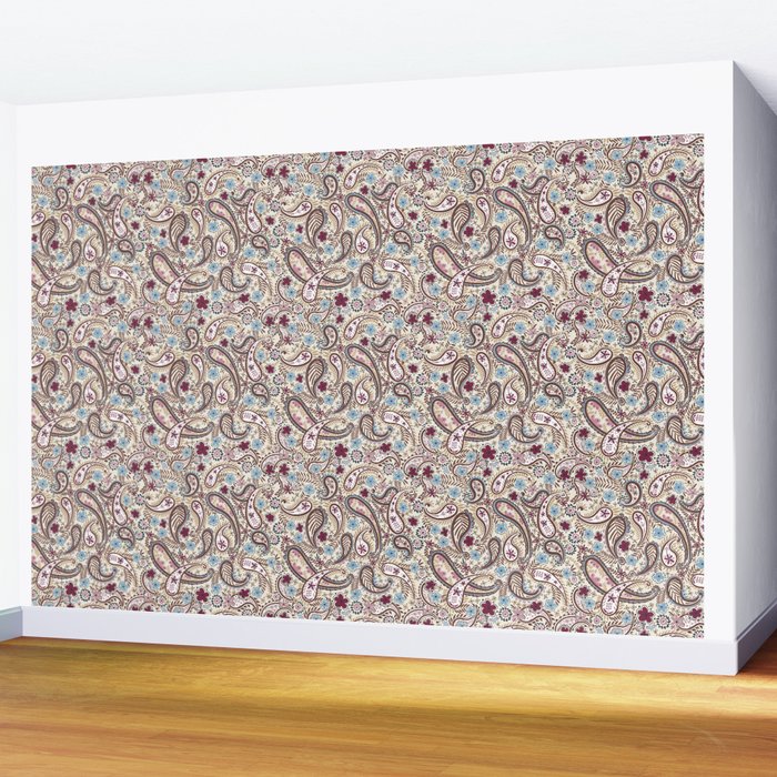 Whimsical Paisley Romance Wall Mural Gallery Image 2