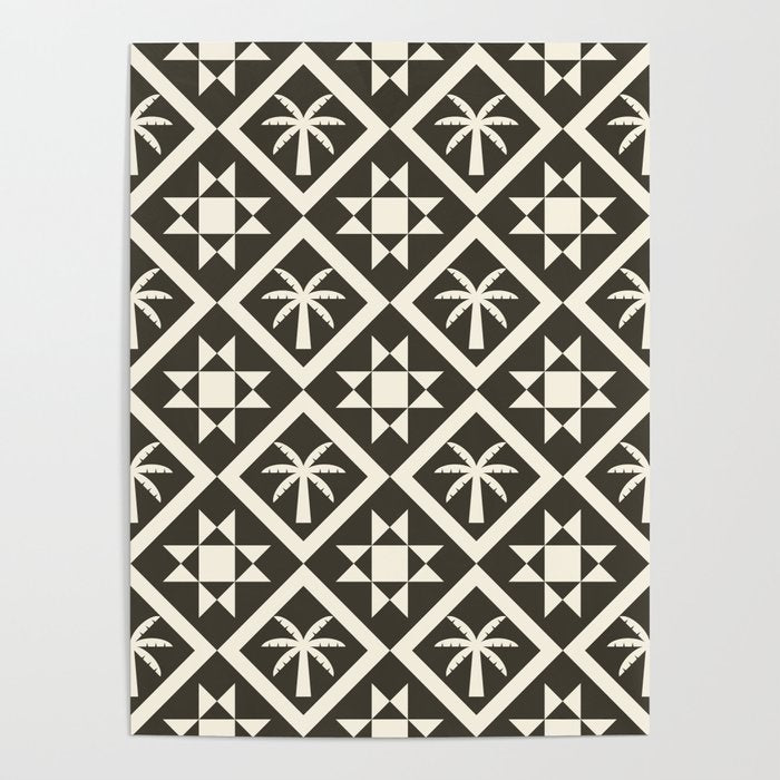 Bohemian Geometric Pattern 05B Poster Gallery Image 4