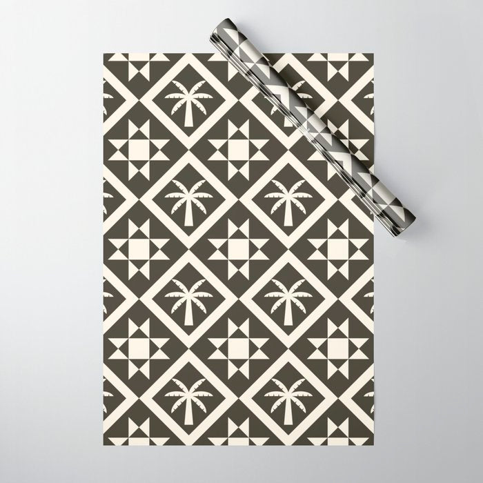 Bohemian Geometric Pattern 05B Wrapping Paper Gallery Image 1