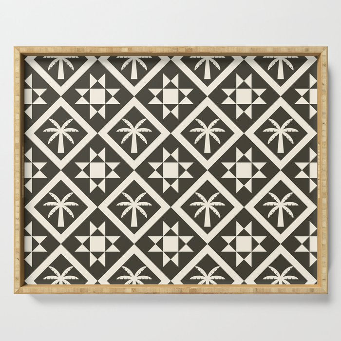 Bohemian Geometric Pattern 05B Serving Tray Gallery Image 1