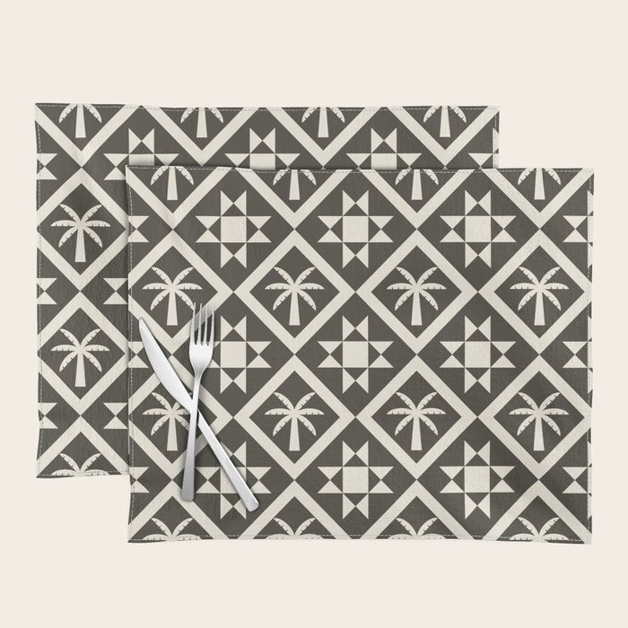 Bohemian Geometric Pattern 05B Placemat Gallery Image 1