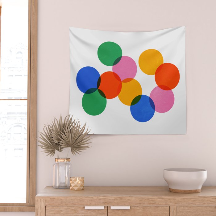 Bauhaus Circle Study Wall Tapestry Gallery Image 2