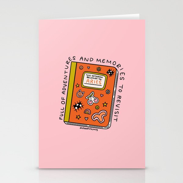 Aries Notebook Stationery Card Gallery Image 1