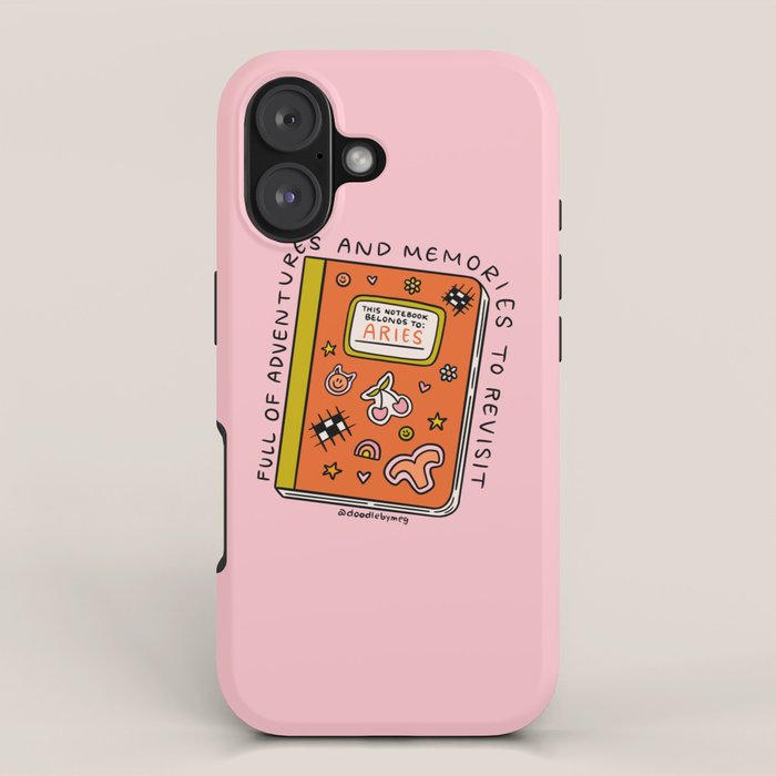 Aries Notebook iPhone Case Gallery Image 1
