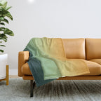 AUTUMN FOREST OMBRE COLORS ABSTRACT Throw Blanket Gallery Image 1