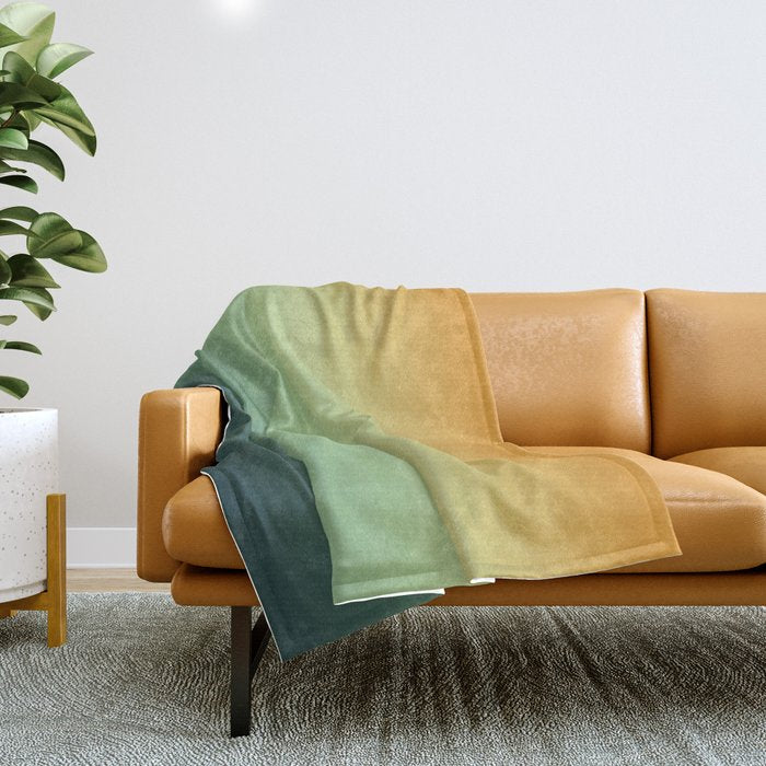 AUTUMN FOREST OMBRE COLORS ABSTRACT Throw Blanket Gallery Image 1