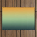 AUTUMN FOREST OMBRE COLORS ABSTRACT Outdoor Rug Gallery Image 1