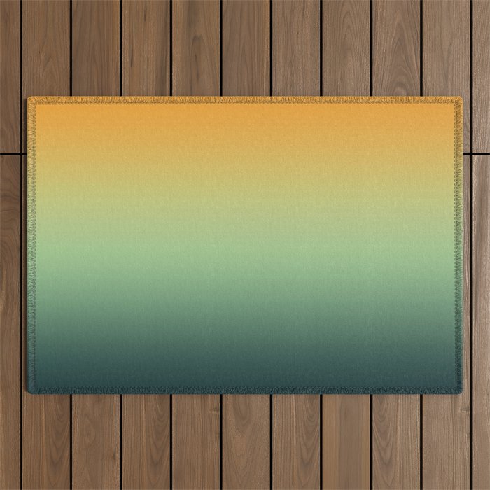 AUTUMN FOREST OMBRE COLORS ABSTRACT Outdoor Rug Gallery Image 1