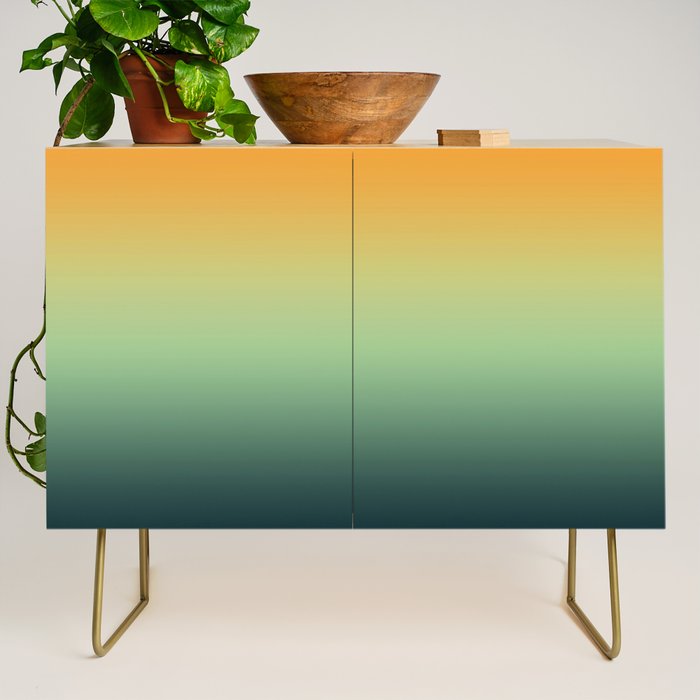 AUTUMN FOREST OMBRE COLORS ABSTRACT Credenza Gallery Image 1