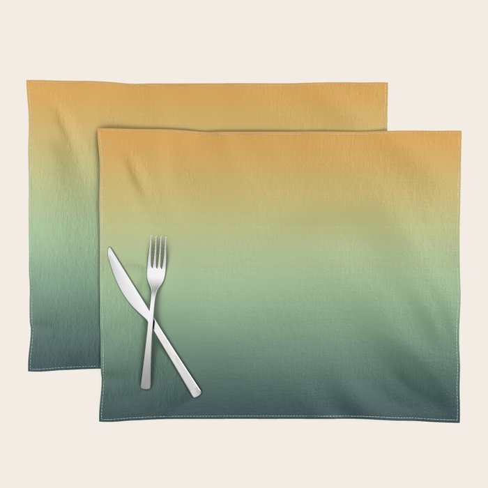 AUTUMN FOREST OMBRE COLORS ABSTRACT Placemat Gallery Image 1