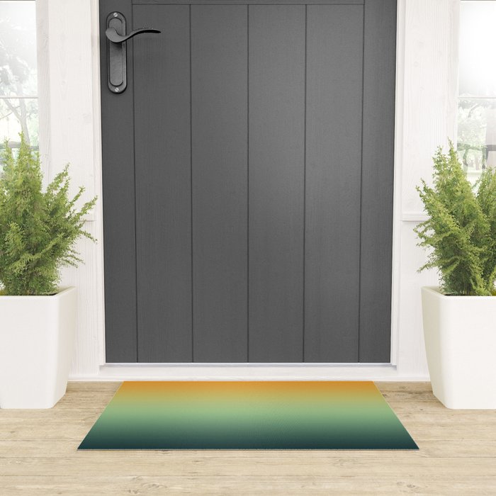 AUTUMN FOREST OMBRE COLORS ABSTRACT Welcome Mat Gallery Image 3