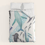 Sharks, Humpback Whales, Orcas & Turtles Ocean Play Print Comforter Gallery Image 6