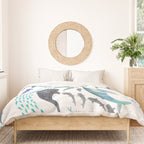 Sharks, Humpback Whales, Orcas & Turtles Ocean Play Print Duvet Cover Gallery Image 3