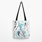 Sharks, Humpback Whales, Orcas & Turtles Ocean Play Print Tote Bag Gallery Image 2