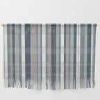 Vertical Stripes in Neutral Blue Gray Shades Wall Hanging Gallery Image 1