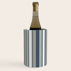Vertical Stripes in Neutral Blue Gray Shades Wine Chiller Gallery Image 1