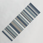 Vertical Stripes in Neutral Blue Gray Shades Yoga Mat Gallery Image 1