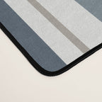 Vertical Stripes in Neutral Blue Gray Shades Desk Mat Gallery Image 4