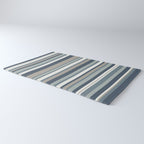 Vertical Stripes in Neutral Blue Gray Shades Rug Gallery Image 3