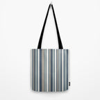 Vertical Stripes in Neutral Blue Gray Shades Tote Bag Gallery Image 2