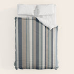 Vertical Stripes in Neutral Blue Gray Shades Comforter Gallery Image 6