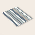 Vertical Stripes in Neutral Blue Gray Shades Notebook Gallery Image 3