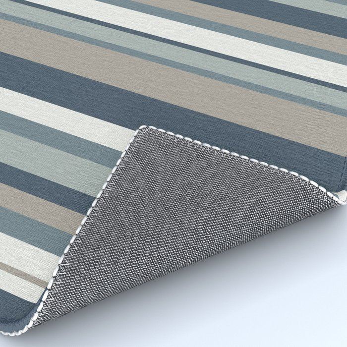 Vertical Stripes in Neutral Blue Gray Shades Rug Gallery Image 4