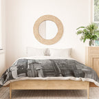 A Book Lover's Dream - Cincinnati Public Library black and white photographs / black and white photo Duvet Cover Gallery Image 3