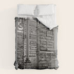 A Book Lover's Dream - Cincinnati Public Library black and white photographs / black and white photo Duvet Cover Gallery Image 6