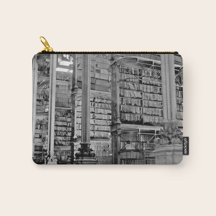 A Book Lover's Dream - Cincinnati Public Library black and white photographs / black and white photo Carry All Pouch Gallery Image 1
