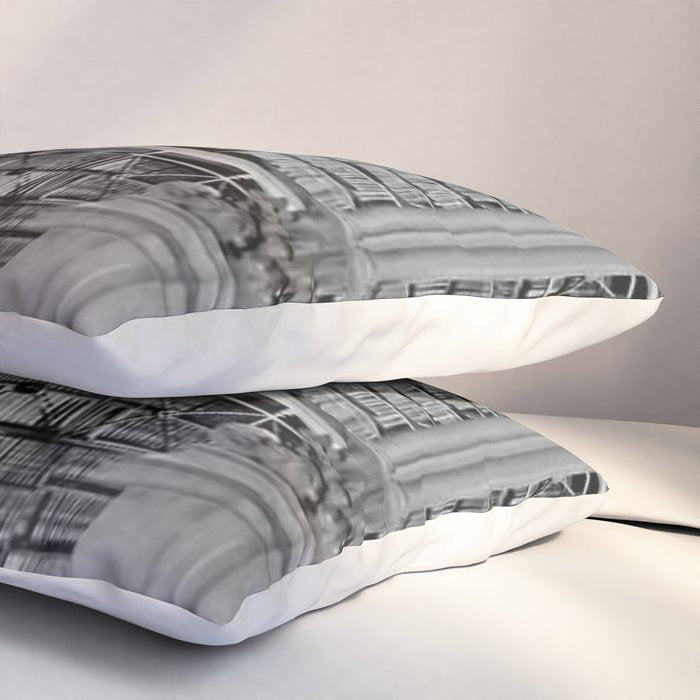 A Book Lover's Dream - Cincinnati Public Library black and white photographs / black and white photo Pillow Sham Gallery Image 3
