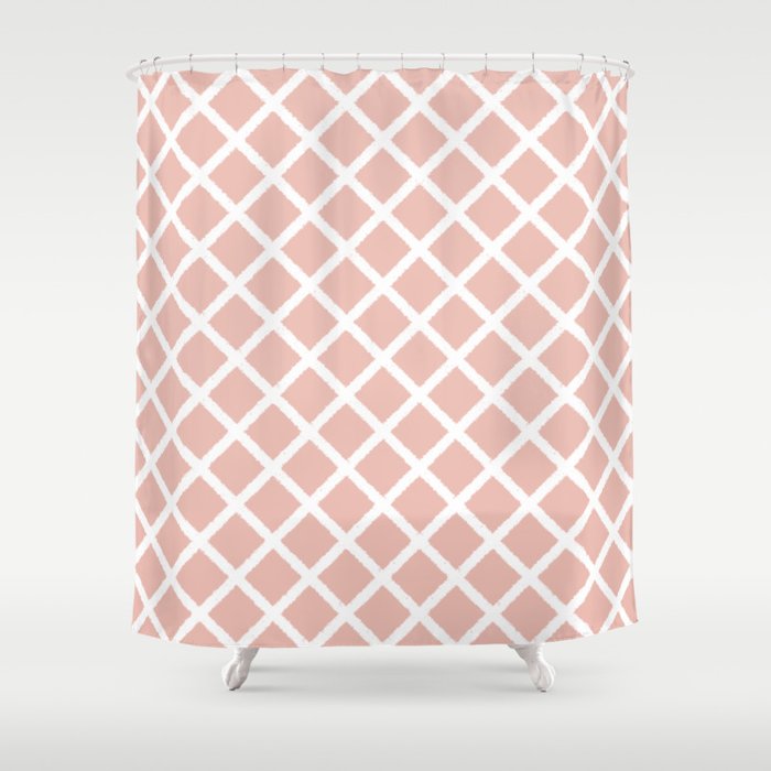 Crisscross (Pink) Shower Curtain Gallery Image 1