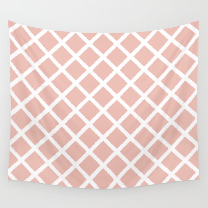Crisscross (Pink) Wall Tapestry Gallery Image 4