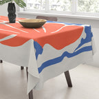 Coral Flowers & Ferns Tablecloth Gallery Image 3