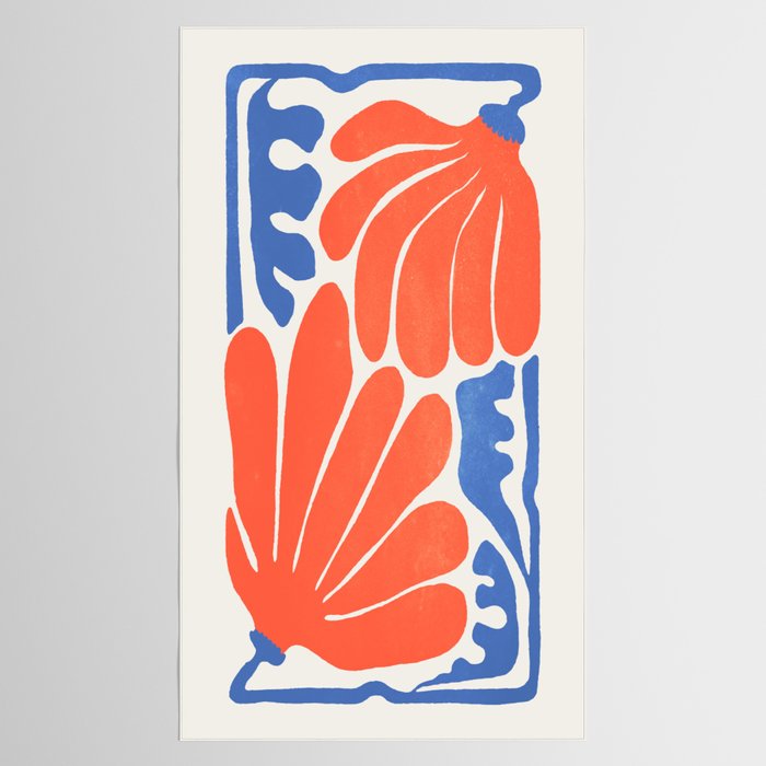 Coral Flowers & Ferns Tablecloth Gallery Image 2