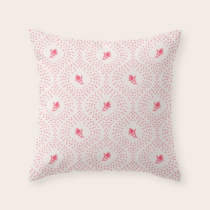 Wild Dotted Florals - Abstract Pattern Coordinate Throw Pillow Gallery Image 6