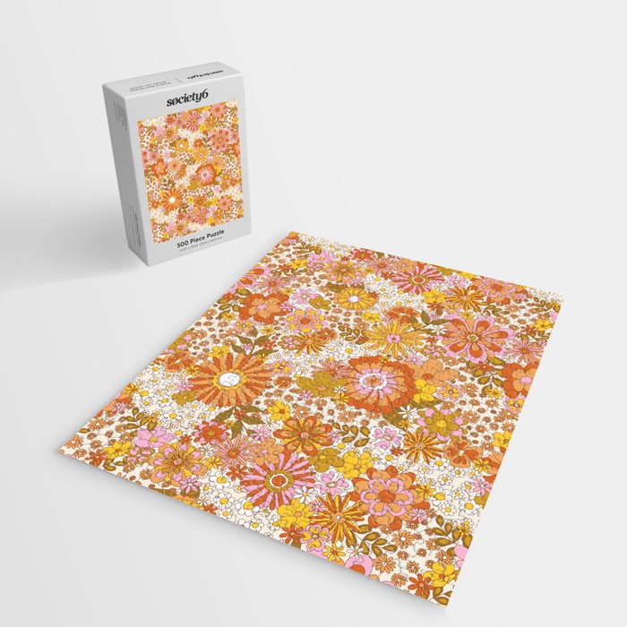 70s Floral Pattern Jigsaw Puzzle Gallery Image 2