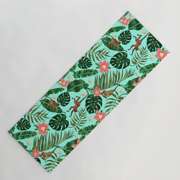 Tropical Garden - Mint Yoga Mat Gallery Image 1