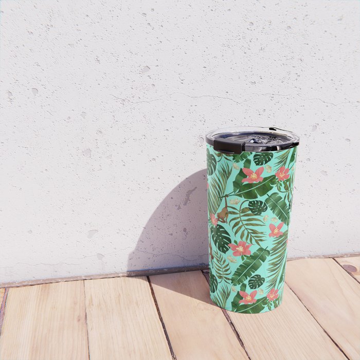 Tropical Garden - Mint Travel Mug Gallery Image 4