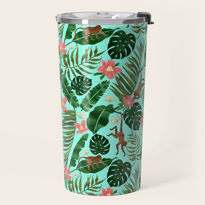 Tropical Garden - Mint Travel Mug Gallery Image 2