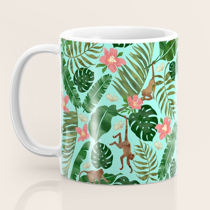 Tropical Garden - Mint Coffee Mug Gallery Image 3