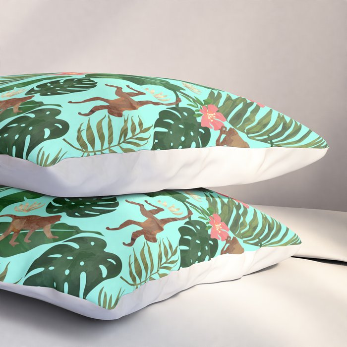 Tropical Garden - Mint Pillow Sham Gallery Image 3